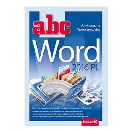 Okładka książki ABC Word 2016 PL / Aleksandra Tomaszewska.