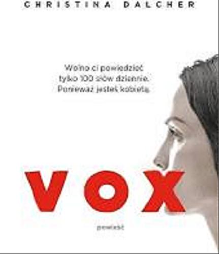 Okładka książki  Vox  1