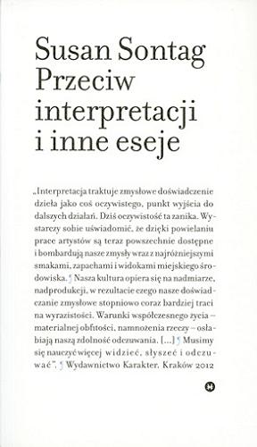 Okładka książki  Przeciw interpretacji i inne eseje  10