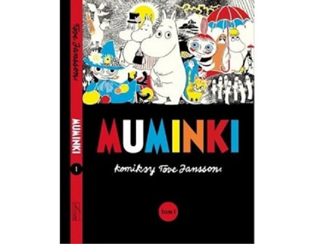 Okładka książki Muminki : komiksy Tove Jansson. T. 1 / [przekład Ewa Kozyra-Pawlak].