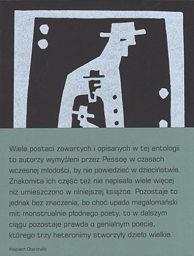 Okładka książki Heteronimy : utwory wybrane / Fernando Pessoa ; przekład: Wojciech Charchalis.