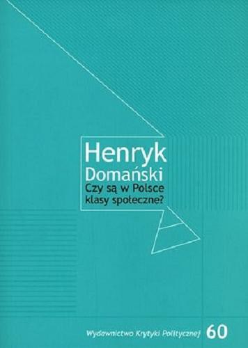 Okładka książki  Czy są w Polsce klasy społeczne?  1