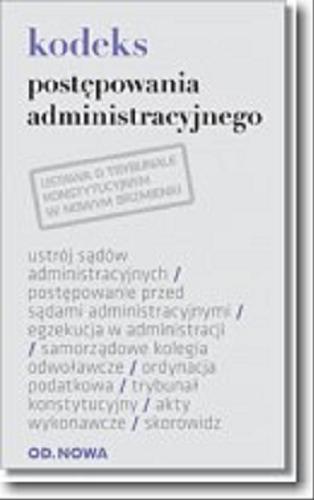 Okładka książki  Kodeks postęowania administracyjnego : Ustawa o Trybunale Konstytucyjntm w nowym brzmieniu  3