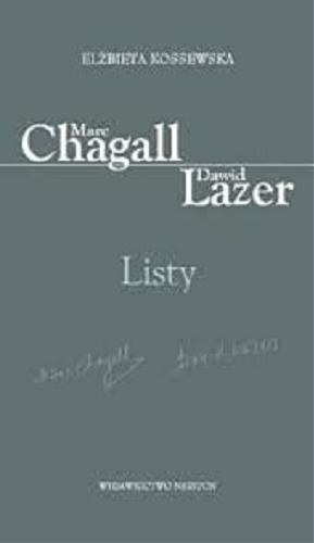 Okładka książki  Marc Chagall - Dawid Lazer : listy  1