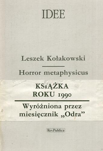 Okładka książki Horror metaphysicus / przekłożył [z angielskiego] Maciej Panufnik.