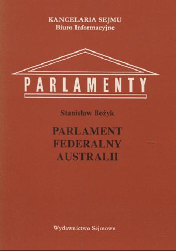 Okładka książki  Parlament federalny Australii  3