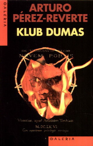 Okładka książki Klub Dumas / Arturo Pérez-Reverte ; przełożył Filip Łobodziński ; ilustracje Gabriela Becla i Zbigniew Tomecki.
