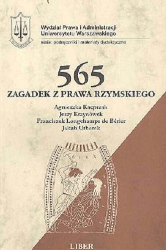Okładka książki  565 zagadek z prawa rzymskiego  1