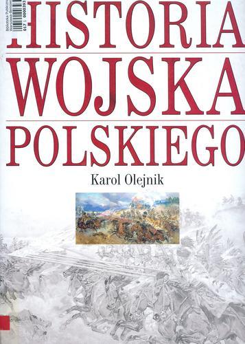 Okładka książki Historia wojska polskiego / Karol Olejnik.