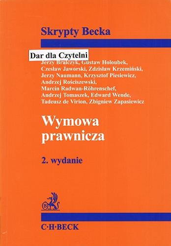 Okładka książki Wymowa prawnicza.