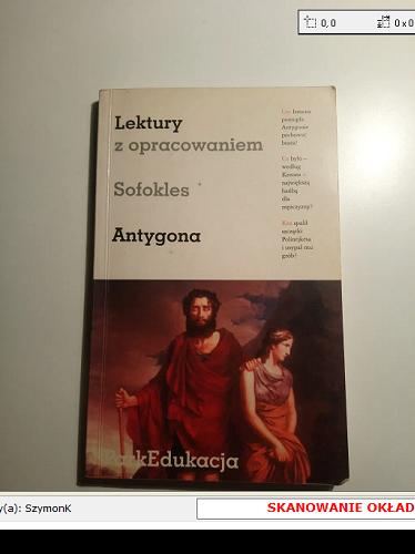 Okładka książki Antygona / Sofokles ; oprac. Maria Kubińska.