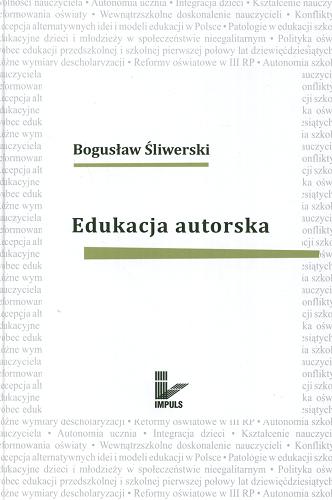 Okładka książki Edukacja autorska / Bogusław Śliwerski.