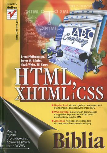 Okładka książki  HTML, XHTML i CSS : biblia  1