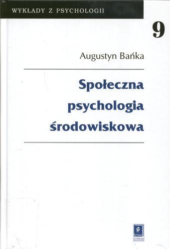 Okładka książki  Społeczna psychologia środowiskowa  1