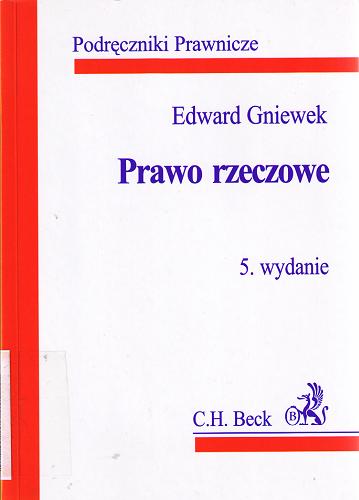 Okładka książki Prawo rzeczowe / Edward Gniewek.