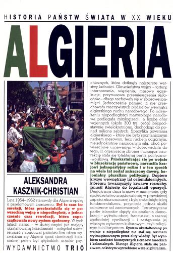Okładka książki Algieria / Aleksandra Kasznik-Christian ; Instytut Historyczny Uniwersytetu Warszawskiego.