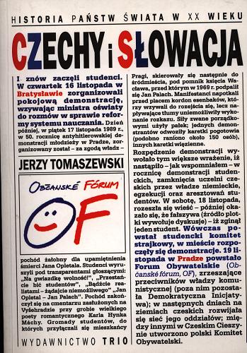 Okładka książki Czechy i Słowacja / Jerzy Tomaszewski ; Instytut Historyczny Uniwersytetu Warszawskiego.