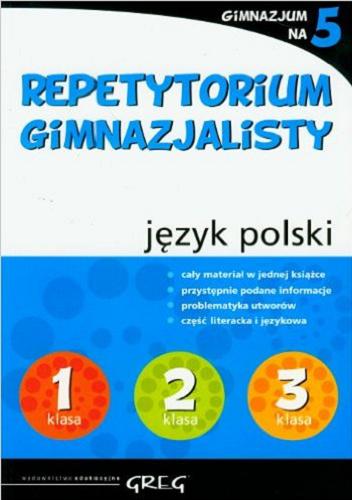 Okładka książki  Repetytorium gimnazjalisty : język polski  1