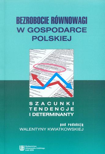 Okładka książki Bezrobocie równowagi w gospodarce polskiej : szacunki, tendencje i determinanty / pod red. Walentyny Kwiatkowskiej.