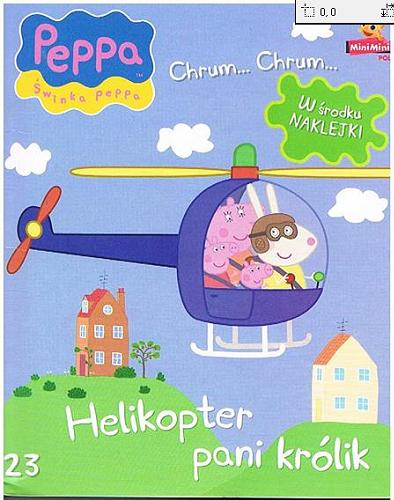 Okładka książki Helikopter pani królik / [postać świnki stworzyli Neville Astley i Mark Baker].
