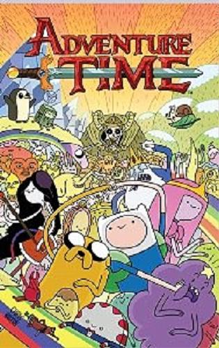 Okładka książki Adventure time. T. 1 / [scenariusz Ryan North ; ilustracje Shelli Paroline i Braden Lamb ; tłumaczenie Jan Godwod].