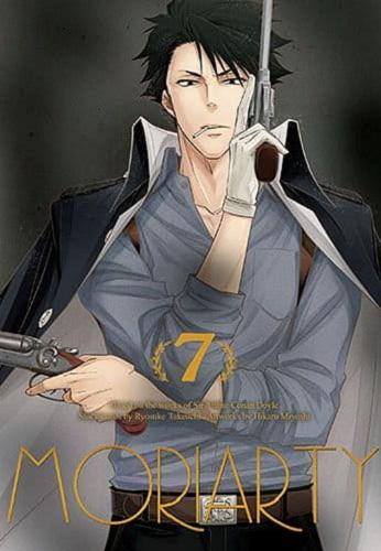 Okładka książki Moriarty. 7 / scenariusz Ryosuke Takeuchi ; rysunki Hikaru Miyoshi ; tłumaczenie Agnieszka Zychma.