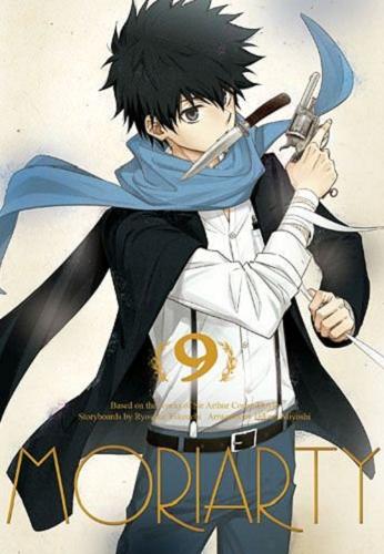 Okładka książki Moriarty. 9 / scenariusz Ryosuke Takeuchi ; rysunki: Hikaru Miyoshi ; [tłumaczenie Agnieszka Zychma].