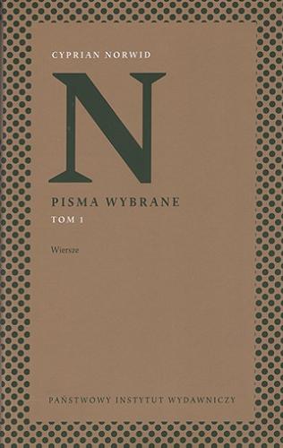 Okładka książki Wiersze / Cyprian Norwid ; wybrał i przedmową opatrzył Wiesław Rzońca ; [komentarze Karol Samsel].