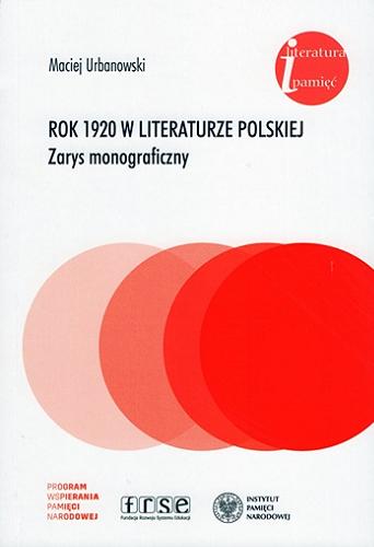 Okładka książki  Rok 1920 w literaturze polskiej : zarys monograficzny  3