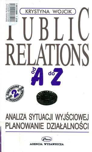 Okładka książki  Public relations :od A do Z.  6