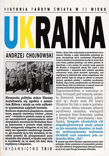 Okładka książki Ukraina / Andrzej Chojnowsk i ; Instytut Historyczny Uniwersytetu Warszawskiego.
