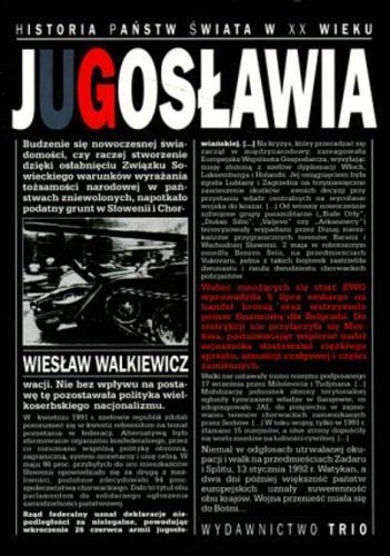 Okładka książki Jugosławia : byt wspólny i rozpad / Wiesław Walkiewicz ; Instytut Historyczny UW.