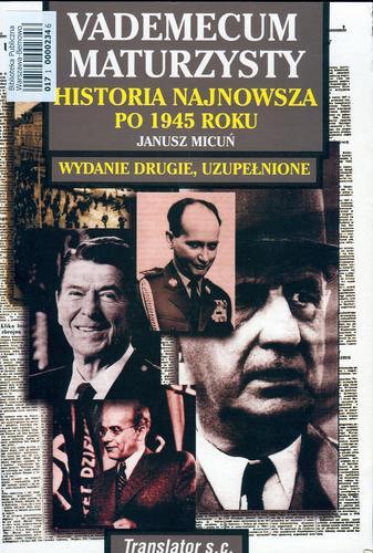 Okładka książki Vademecum maturzysty : historia najnowsza po 1945 r. / Janusz Micuń.