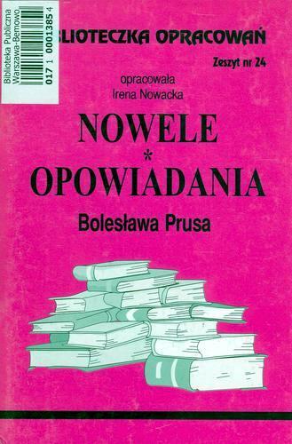 Okładka książki Nowele i opowiadania Bolesława Prusa / oprac. Irena Nowacka.