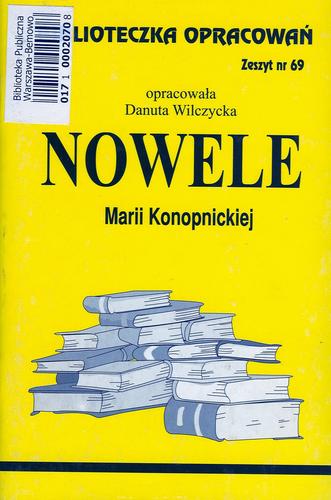 Okładka książki Nowele Marii Konopnickiej /  oprac. Danuta Wilczycka.