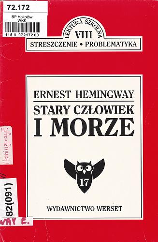 Okładka książki Stary człowiek i morze / Ernest Hemingway.