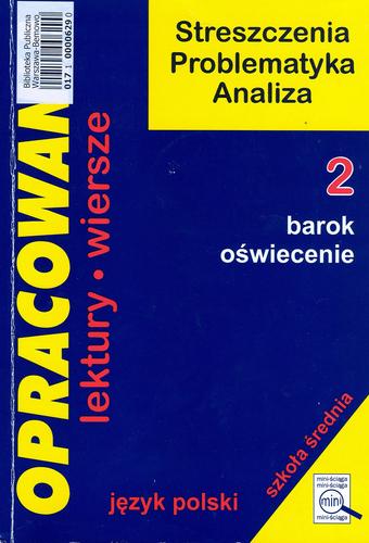 Okładka książki Barok, oświecenie / Dorota Stopka.