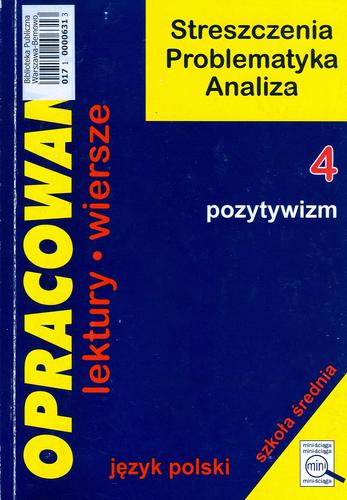 Okładka książki Pozytywizm : szkoła średnia / Dorota Stopka.