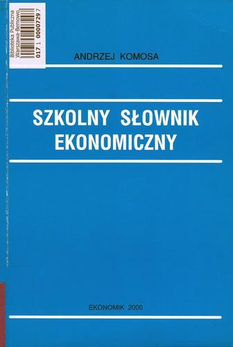Okładka książki  Szkolny słownik ekonomiczny  5