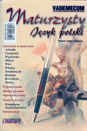 Okładka książki Vademecum maturzysty - język polski