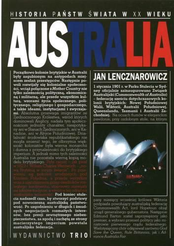 Okładka książki Australia / Jan Lencznarowicz.