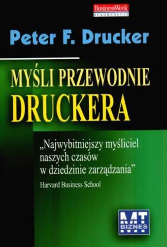 Okładka książki  Myśli przewodnie Druckera  1