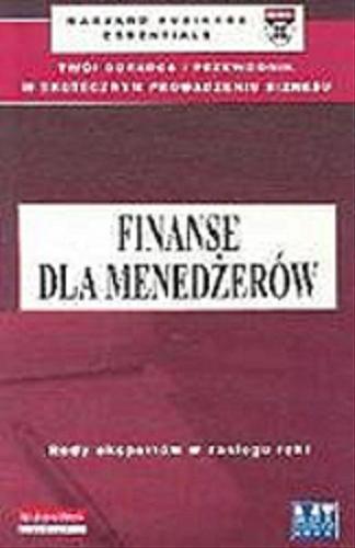 Okładka książki  Finanse dla menedżerów  1
