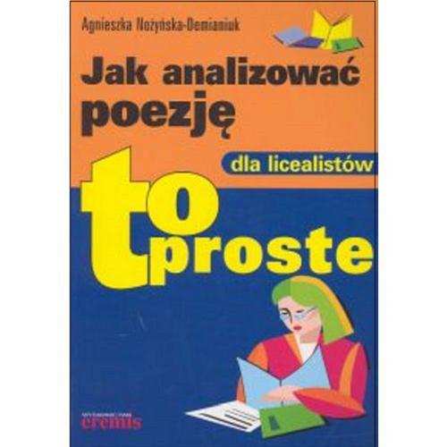 Okładka książki Jak analizować poezję / Agnieszka Nożyńska-Demianiuk.