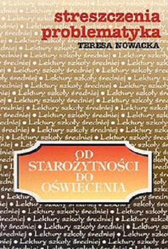 Okładka książki Od starożytności do oświecenia / Teresa Nowacka.
