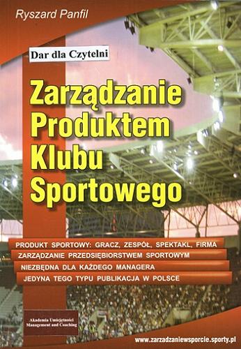 Okładka książki  Zarządzanie produktem klubu sportowego  2